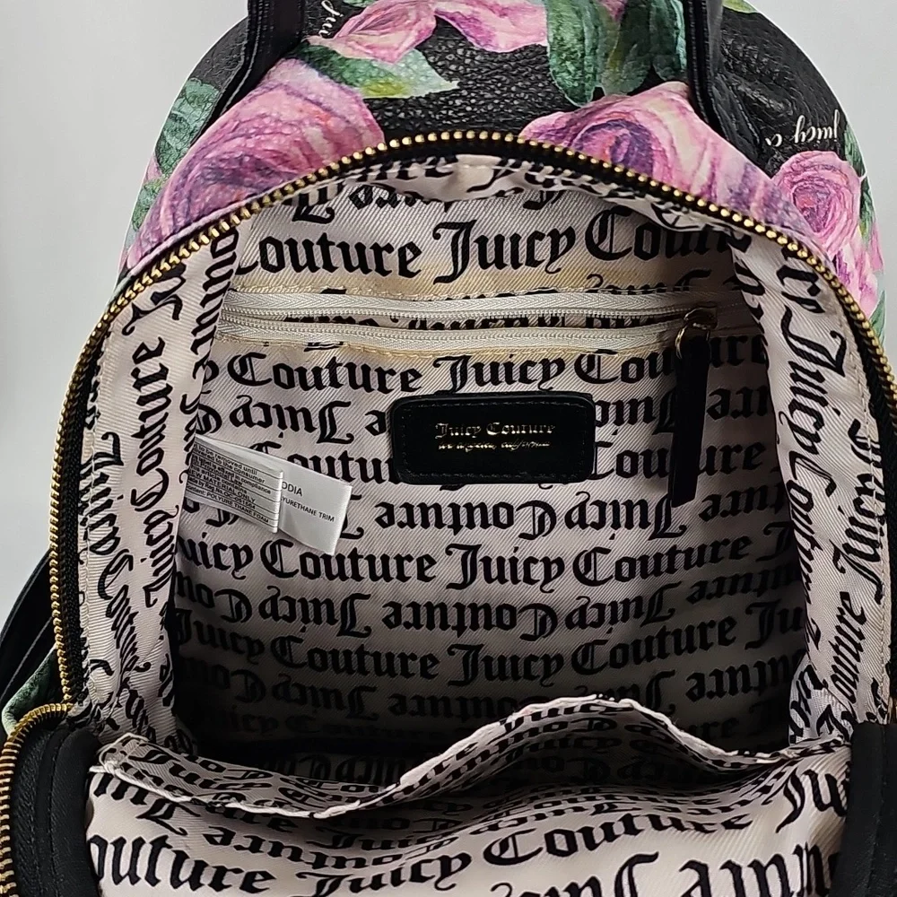 Juicy Couture Floral Mini Backpack with Pink Heart Pocket - Picture 5 of 8